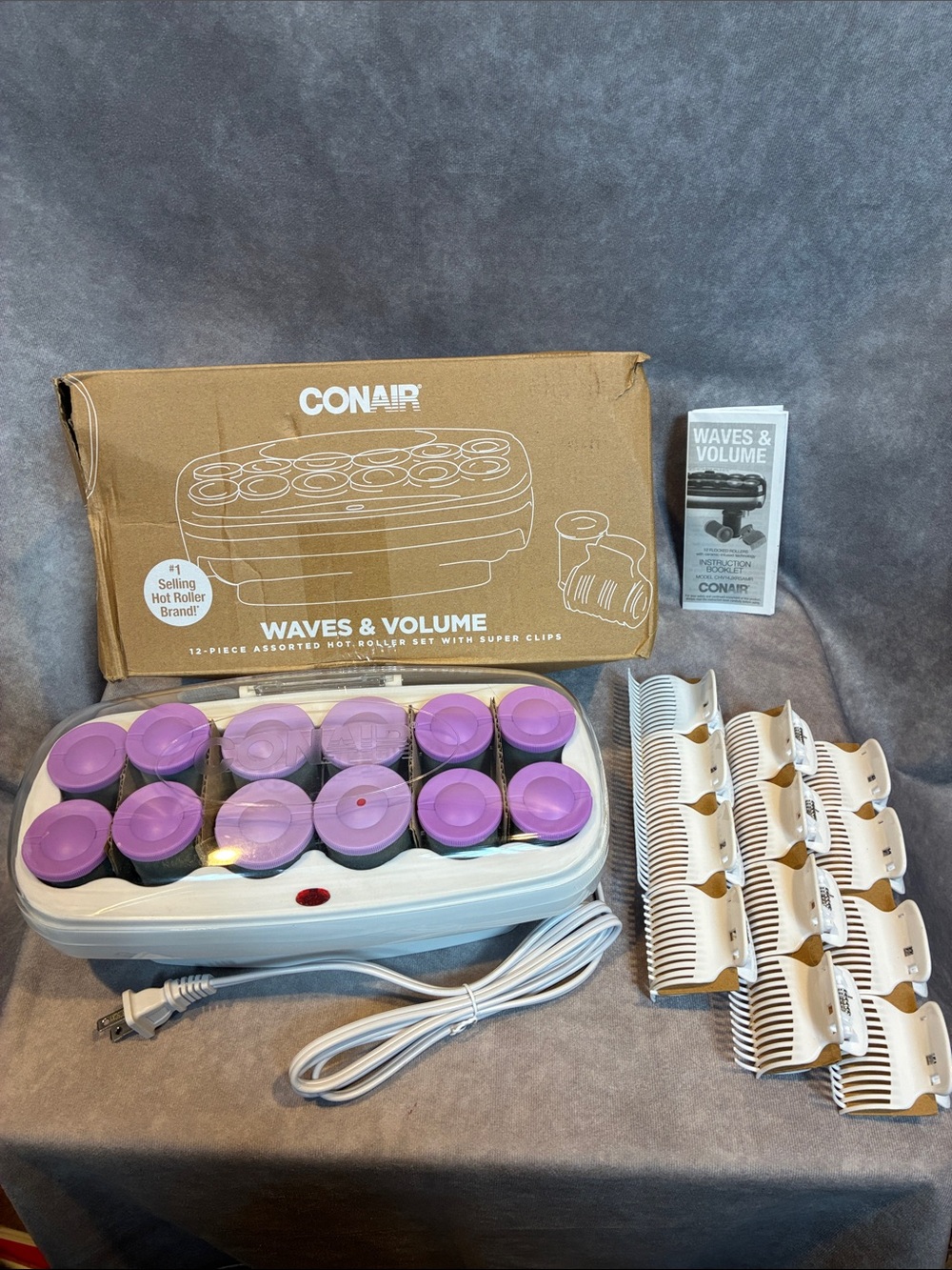 Conair Waves & Volume Hot Roller Set in Purple and White